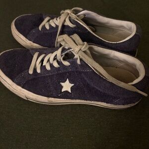 Vintage Converse Dark Blue Suede One Stars